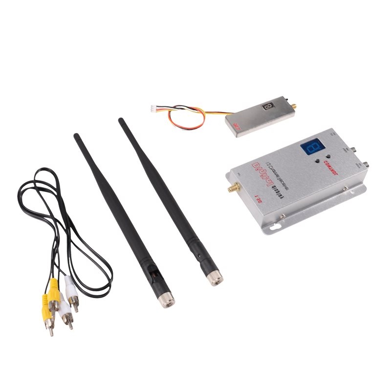 Drone Kit Fpv - ABTJ製：FPV長距離RCドローン対応、1.5GHz 2WのFPV VTX（ビデオ送信機）＋1.5GHz VRXキット、2000mW、12チャンネル、FPVビデオ送信機・受信機用。